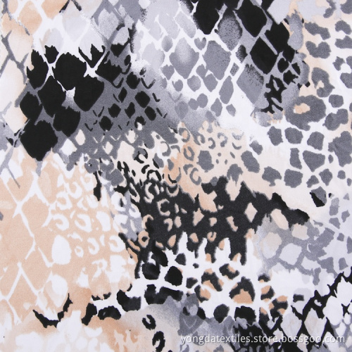 Crepe Logo Custom Floral Fabric Digital Printing